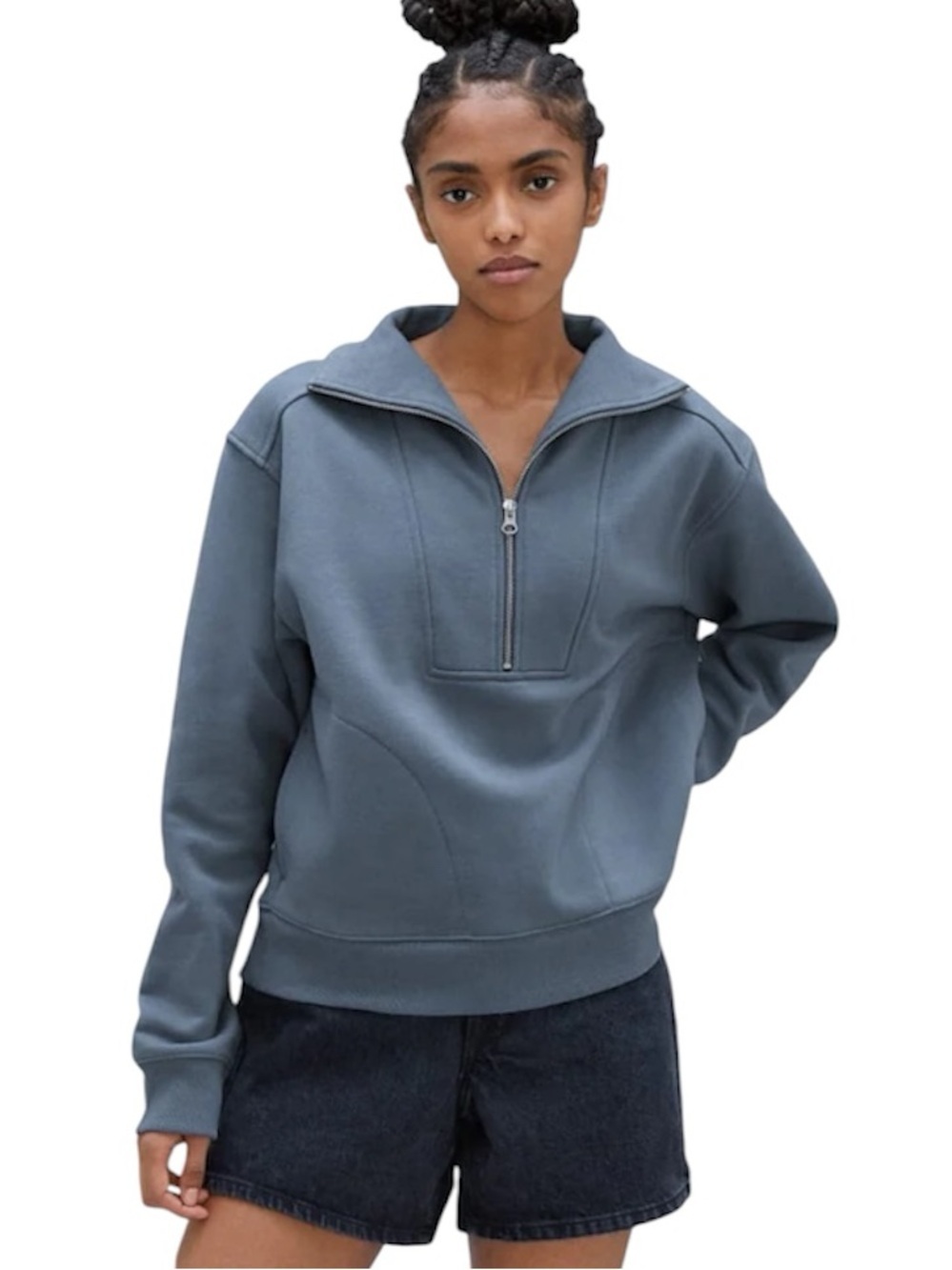 Everlane The Track Half-Zip Pullover Sweatshirt